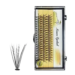 60 pieces of natural eyelashes, soft and light,0.1 mm thick, C-shaped curls,15 mm long