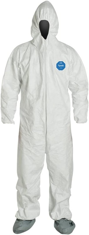 DuPont Tyvek 400 TY122S Disposable Protective Coverall Hood, Boots, XL 25PACK