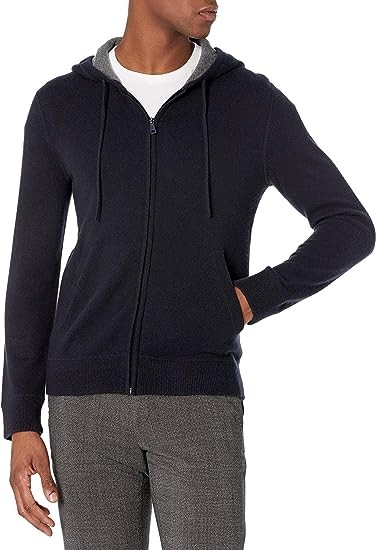 Vince Men's Cashmere Full Zip Hoodie